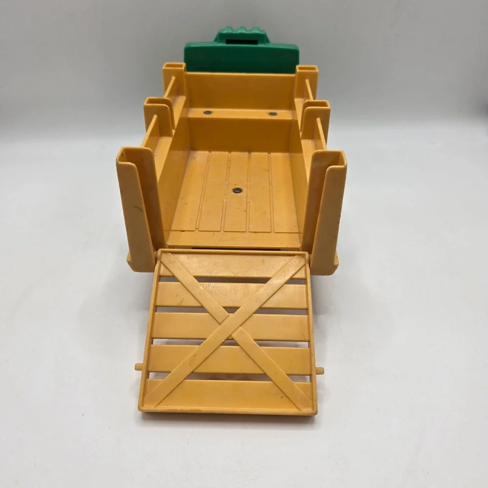 Fisher Price Stake Bed‎ Truck Kids Green Yellow Vintage 1970s USA Toy Vehicle